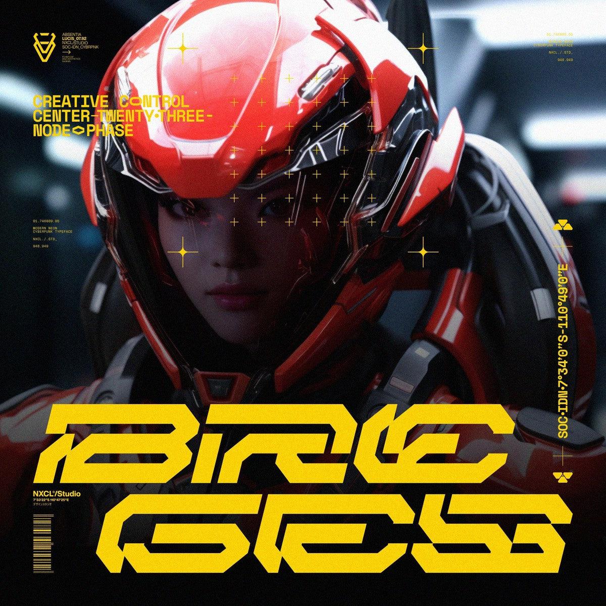NCL BRAYQOSE - Cyberpunk Futuristic Font