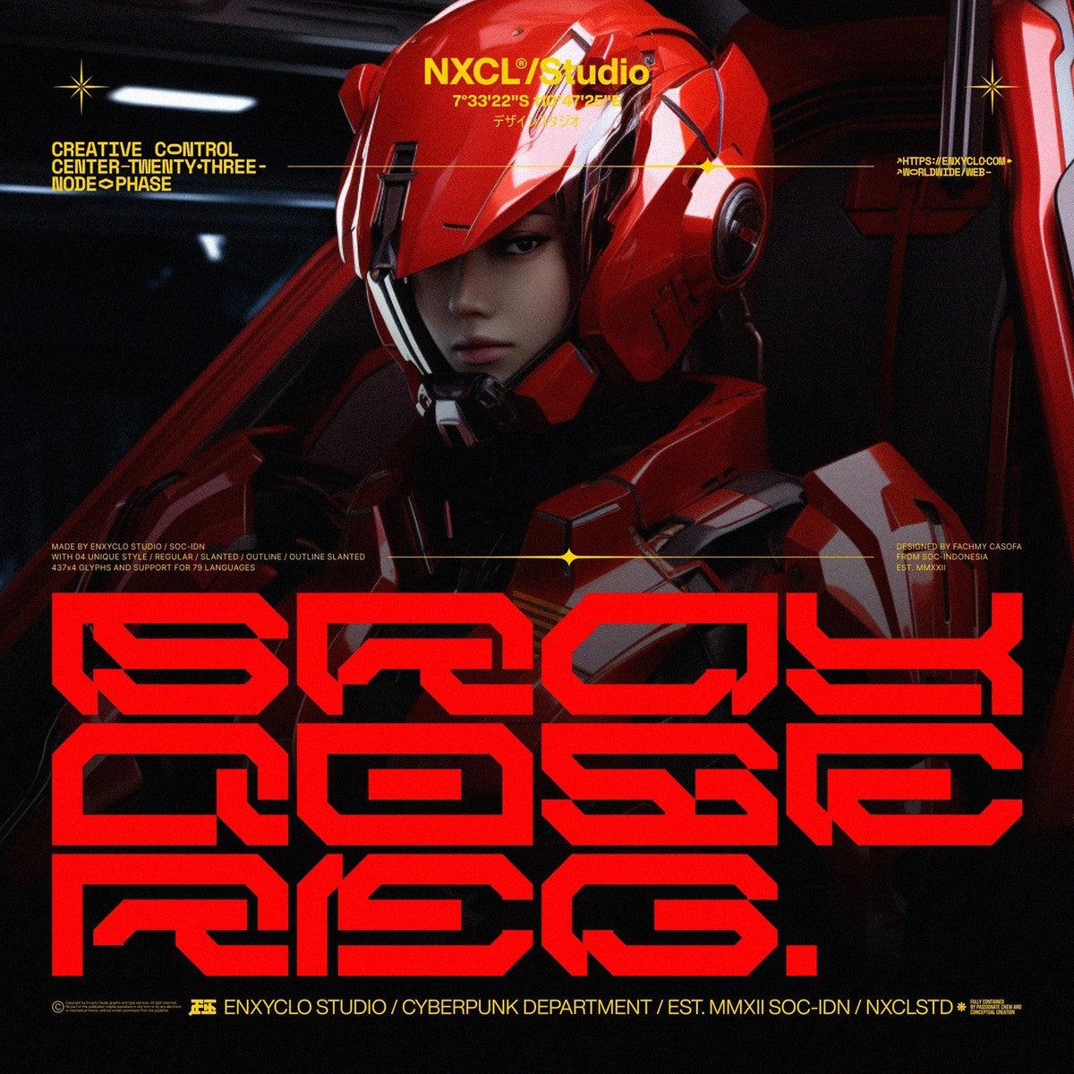 NCL BRAYQOSE - Cyberpunk Futuristic Font