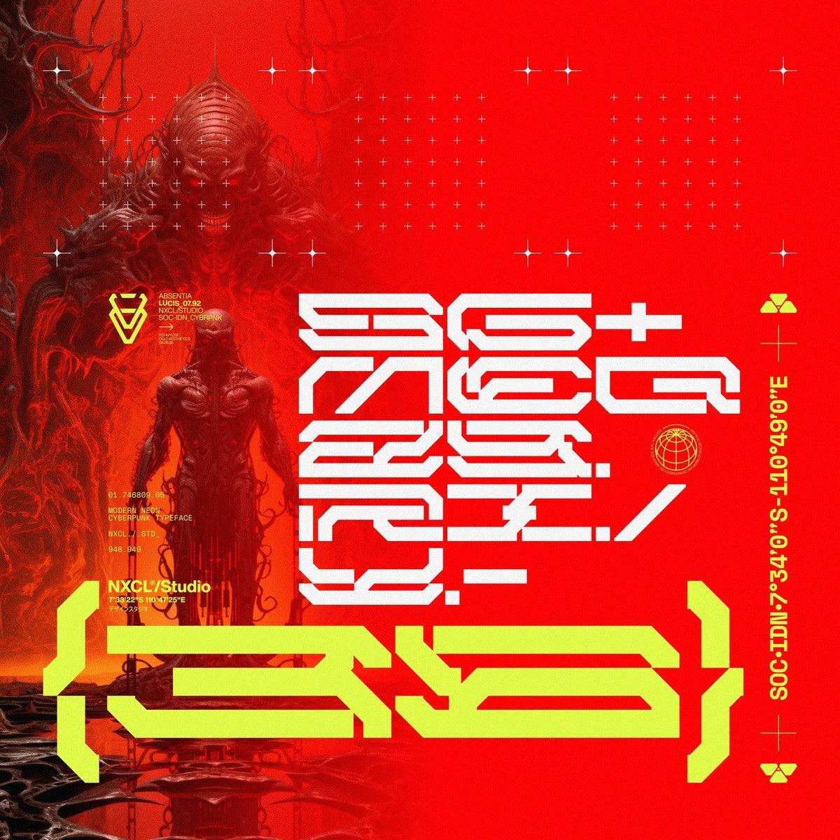 NCL BRAYQOSE EXPANDED - Cyberpunk Futuristic Font