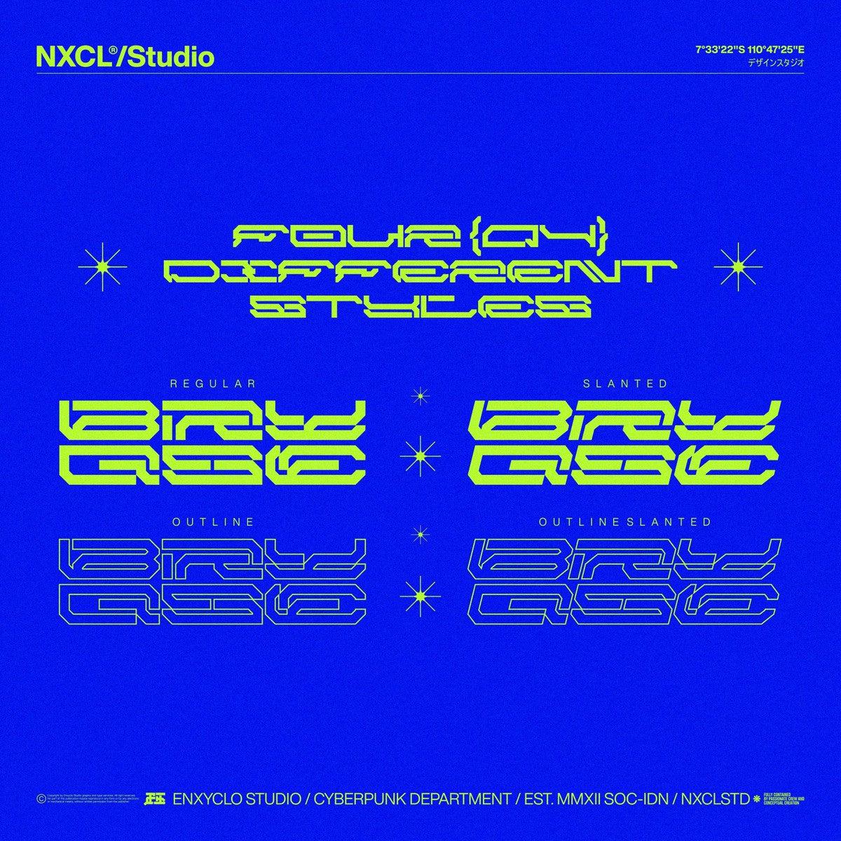NCL BRAYQOSE EXPANDED - Cyberpunk Futuristic Font