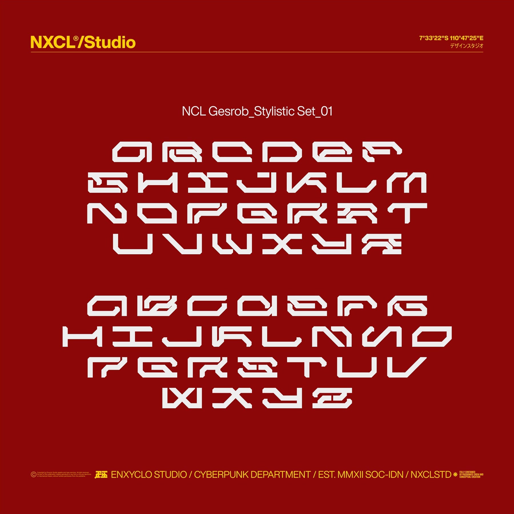 NCL GESROB - Cyberpunk Futuristic Mecha Font