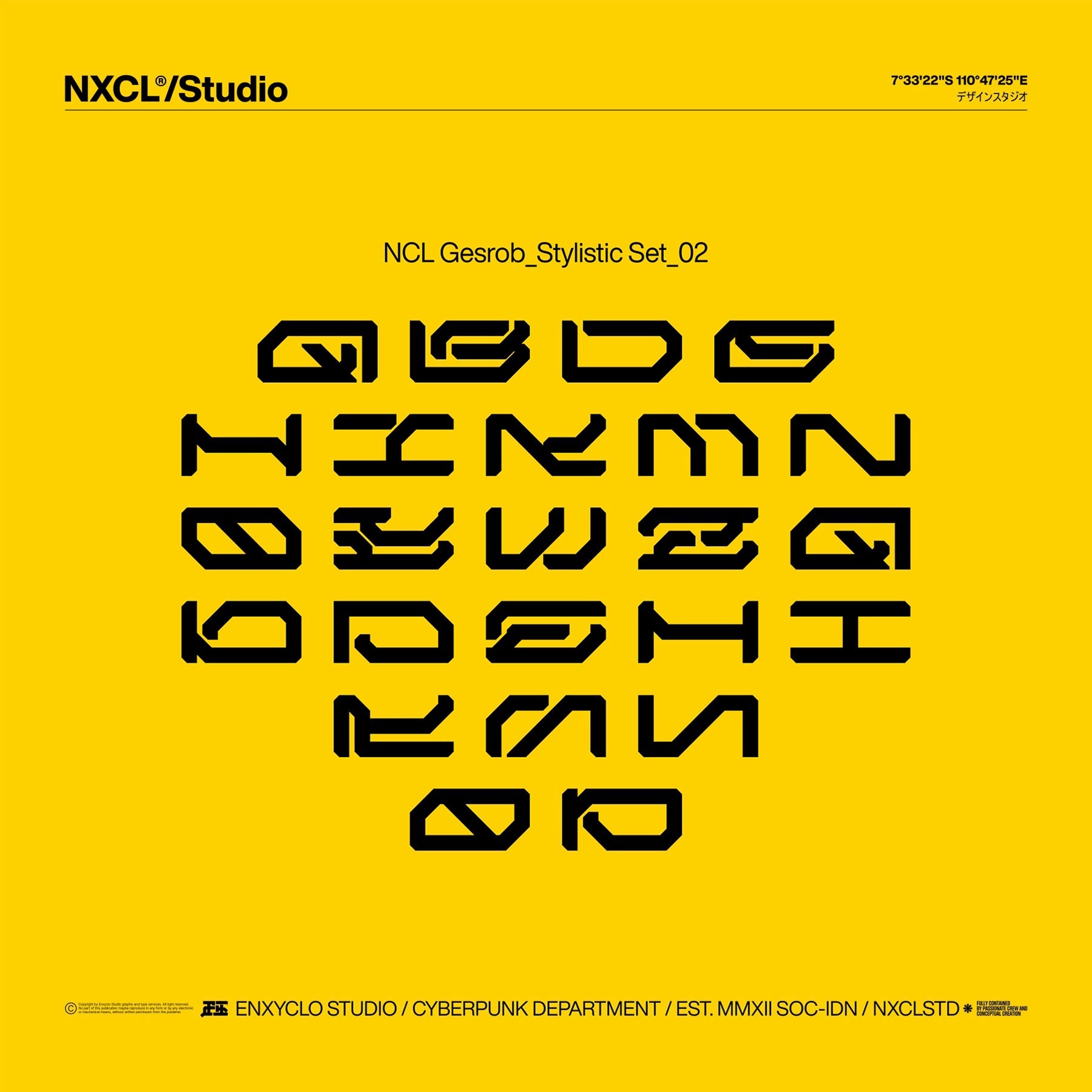 NCL GESROB - Cyberpunk Futuristic Mecha Font