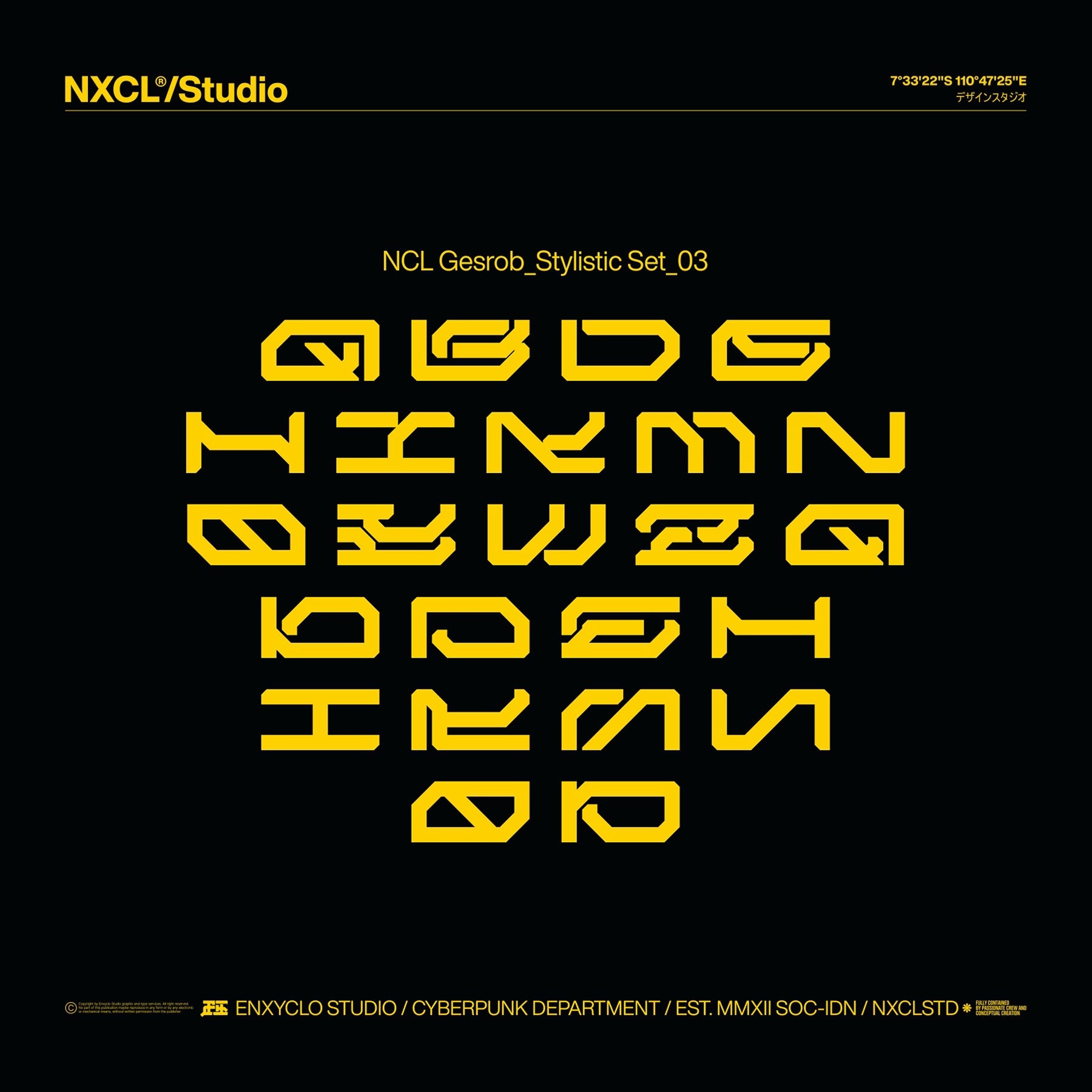 NCL GESROB - Cyberpunk Futuristic Mecha Font