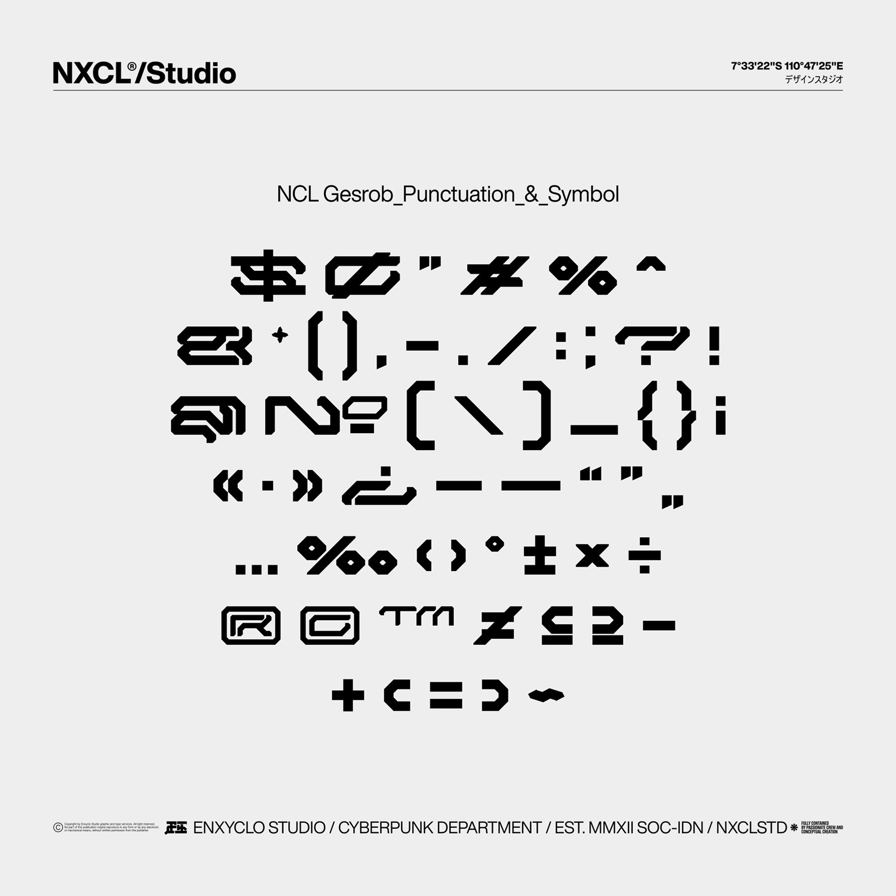 NCL GESROB - Cyberpunk Futuristic Mecha Font
