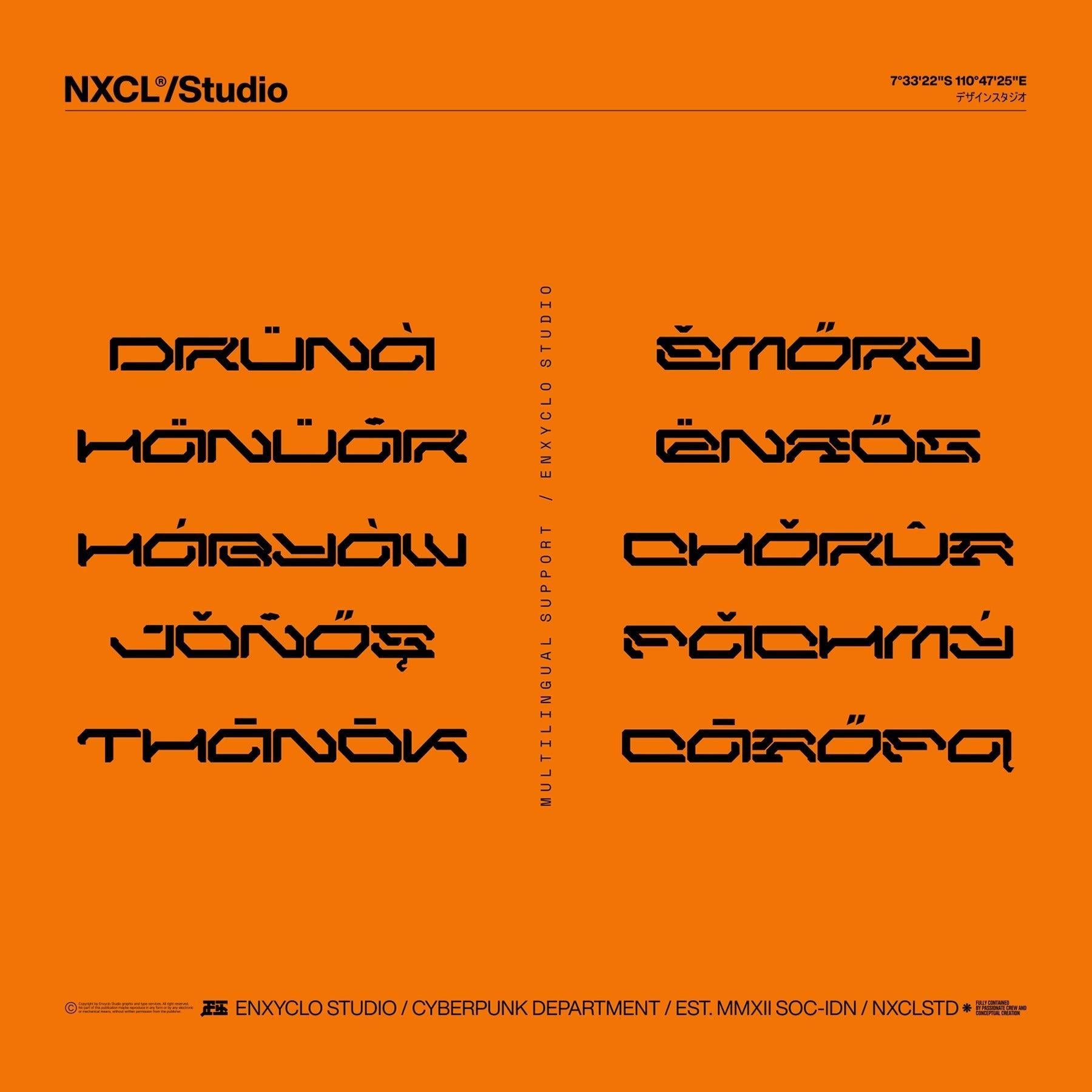 NCL GESROB - Cyberpunk Futuristic Mecha Font