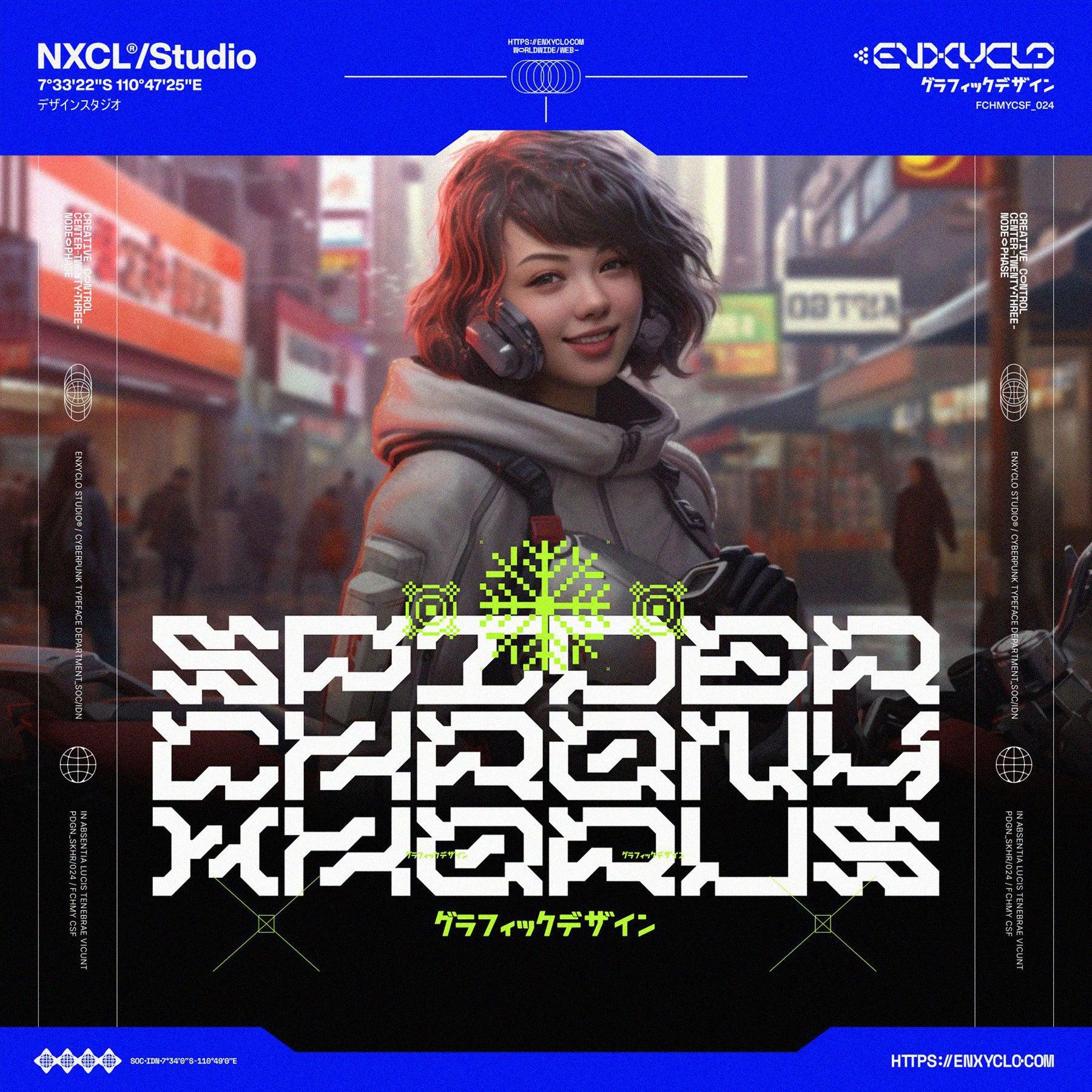 NCL GRAXEBEOSA - Cyberpunk Futuristic Techno Mecha Font