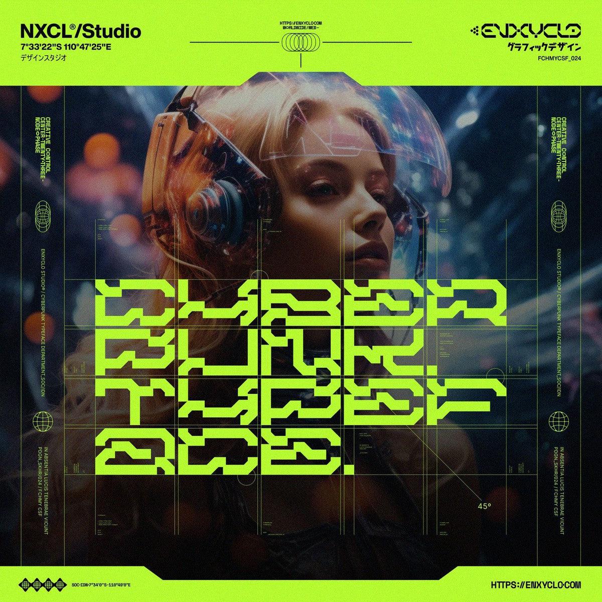 NCL Graxebeosa Expanded - Cyberpunk Futuristic Techno Mecha Font
