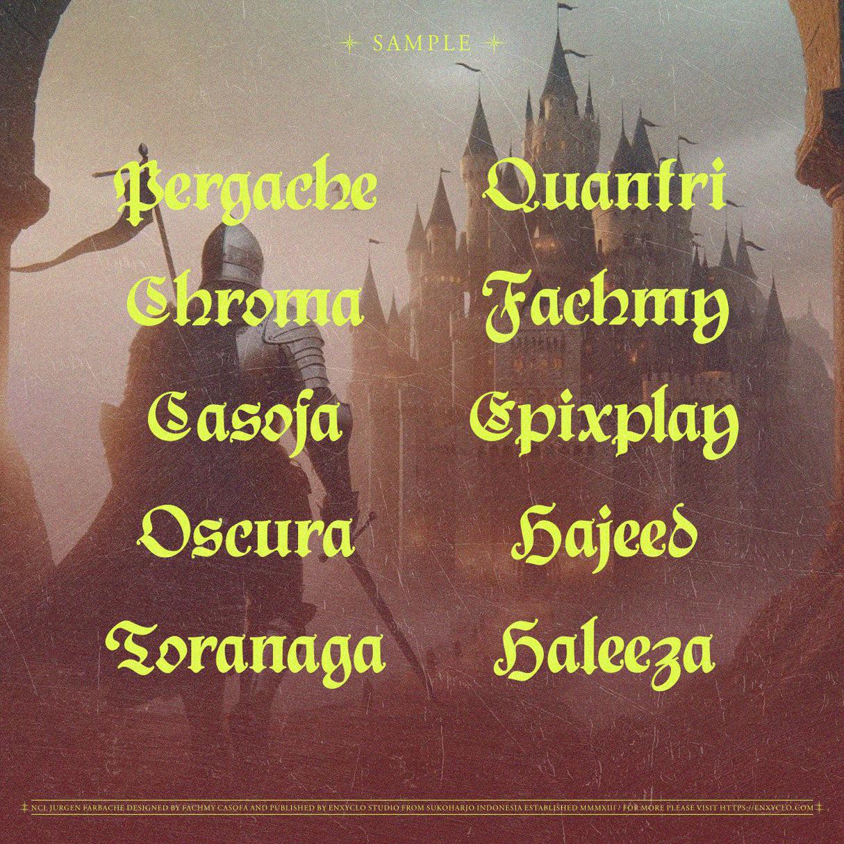 NCL Jurgen Farbache - Medieval Rounded Blackletter