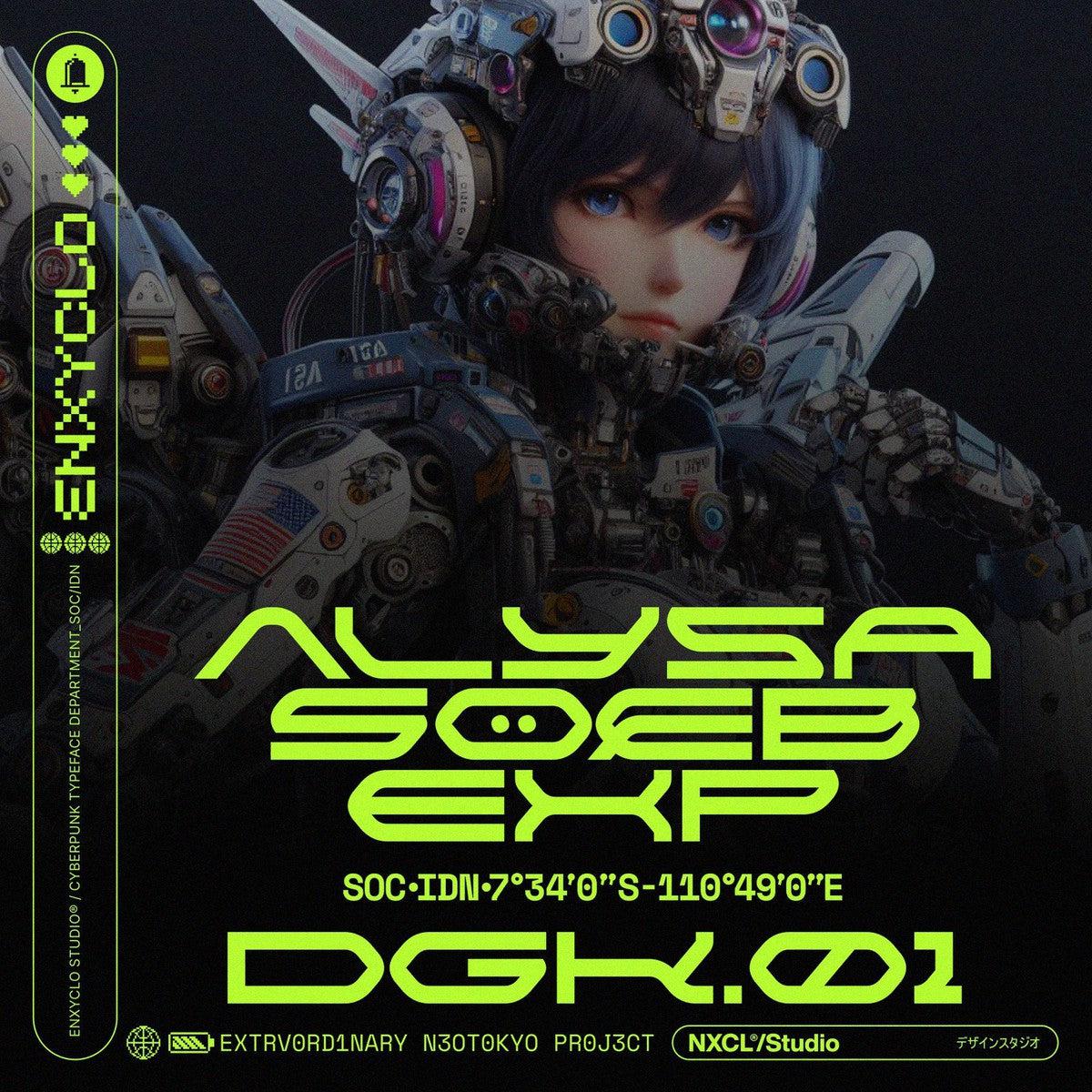 NCL Kamver - Futuristic Cyberpunk Space Techno Font