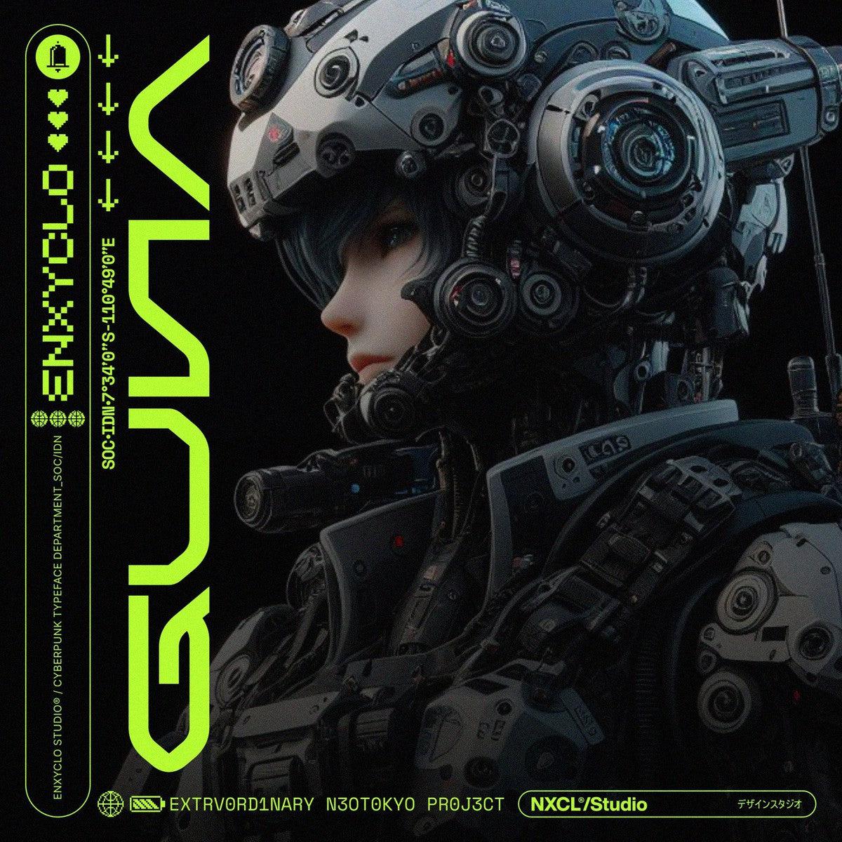 NCL Kamver - Futuristic Cyberpunk Space Techno Font