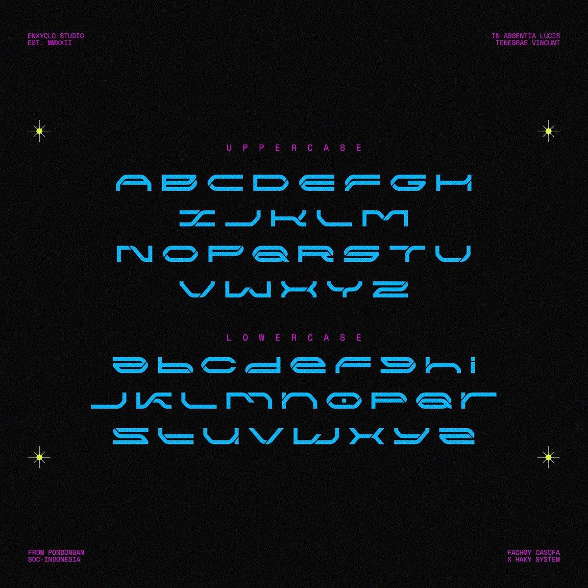 NCL KEMGOR - Cyberpunk Font
