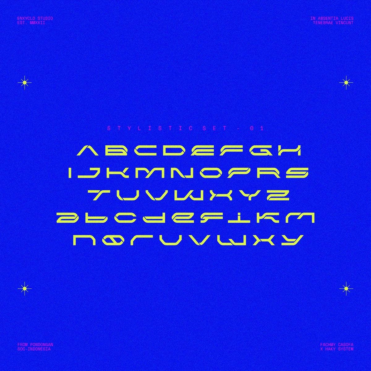 NCL KEMGOR - Cyberpunk Font