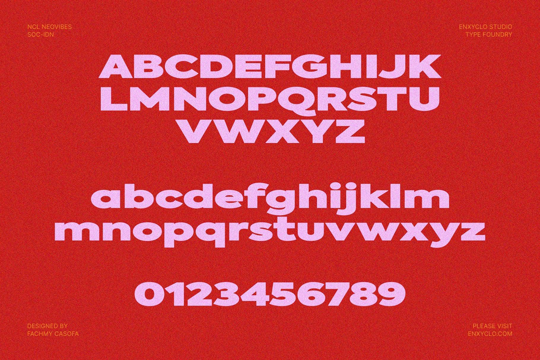 NCL NEOVIBES - Bold Expanded Sans Font