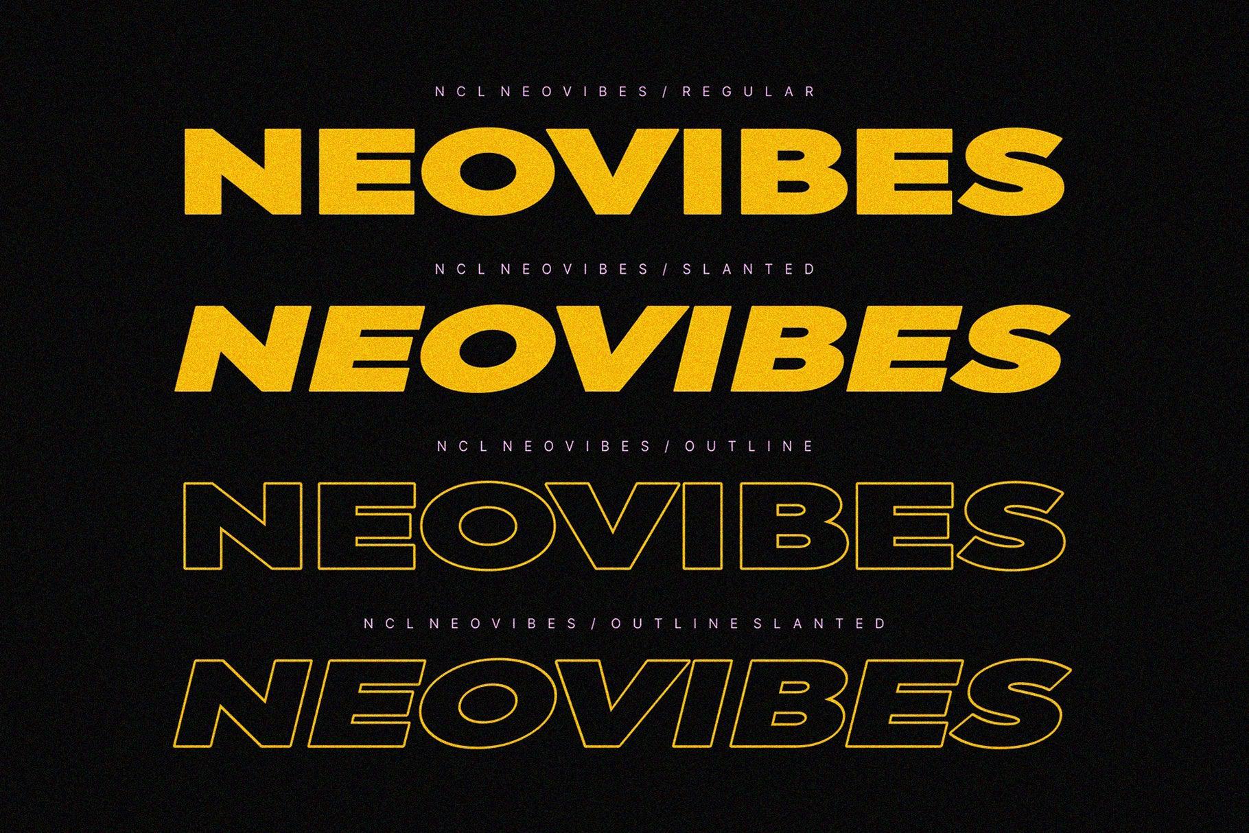 NCL NEOVIBES - Bold Expanded Sans Font