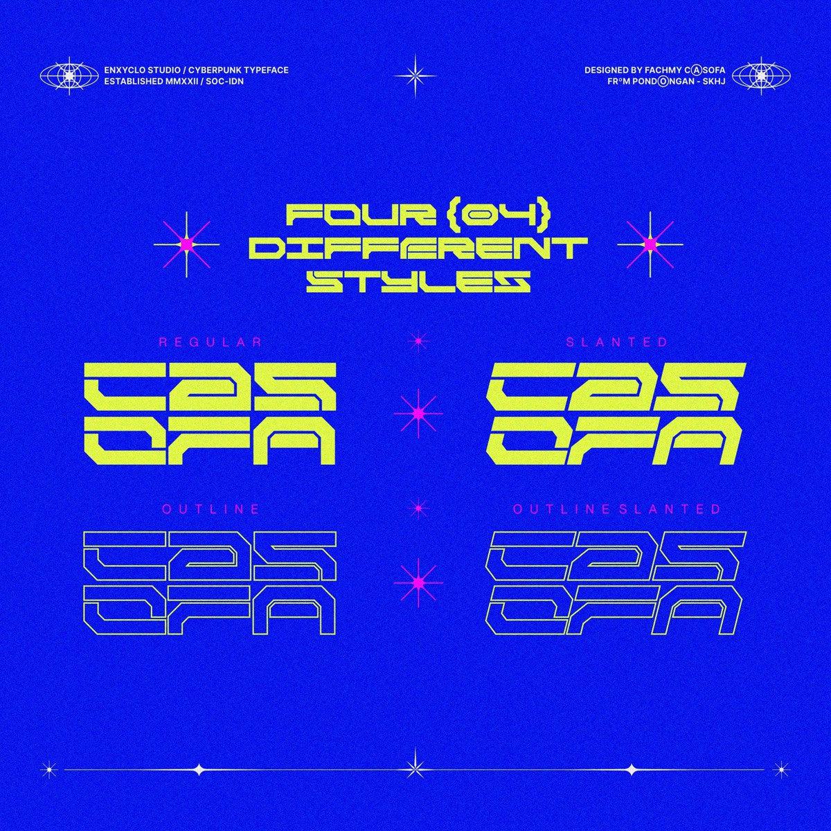 NCL RABEGS - Cyberpunk Font