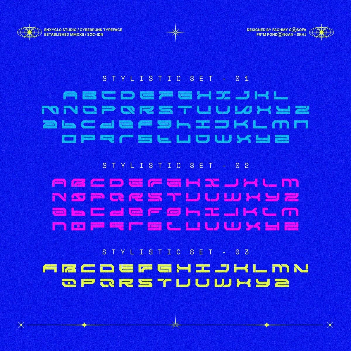 NCL RABEGS - Cyberpunk Font