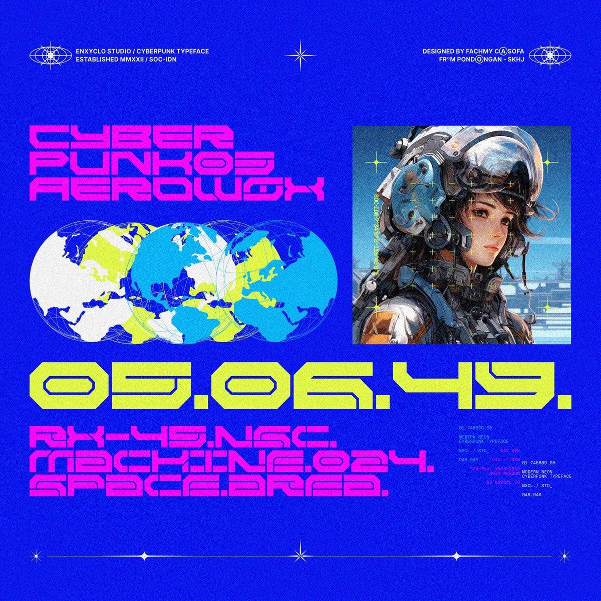 NCL RABEGS - Cyberpunk Font