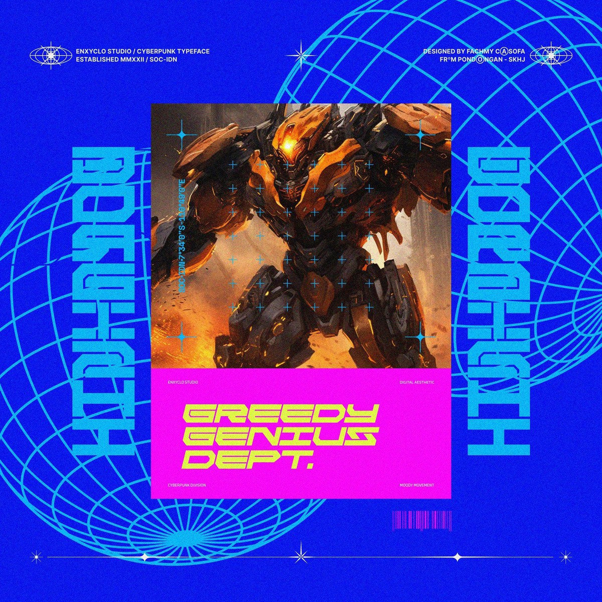 NCL RABEGS - Cyberpunk Font