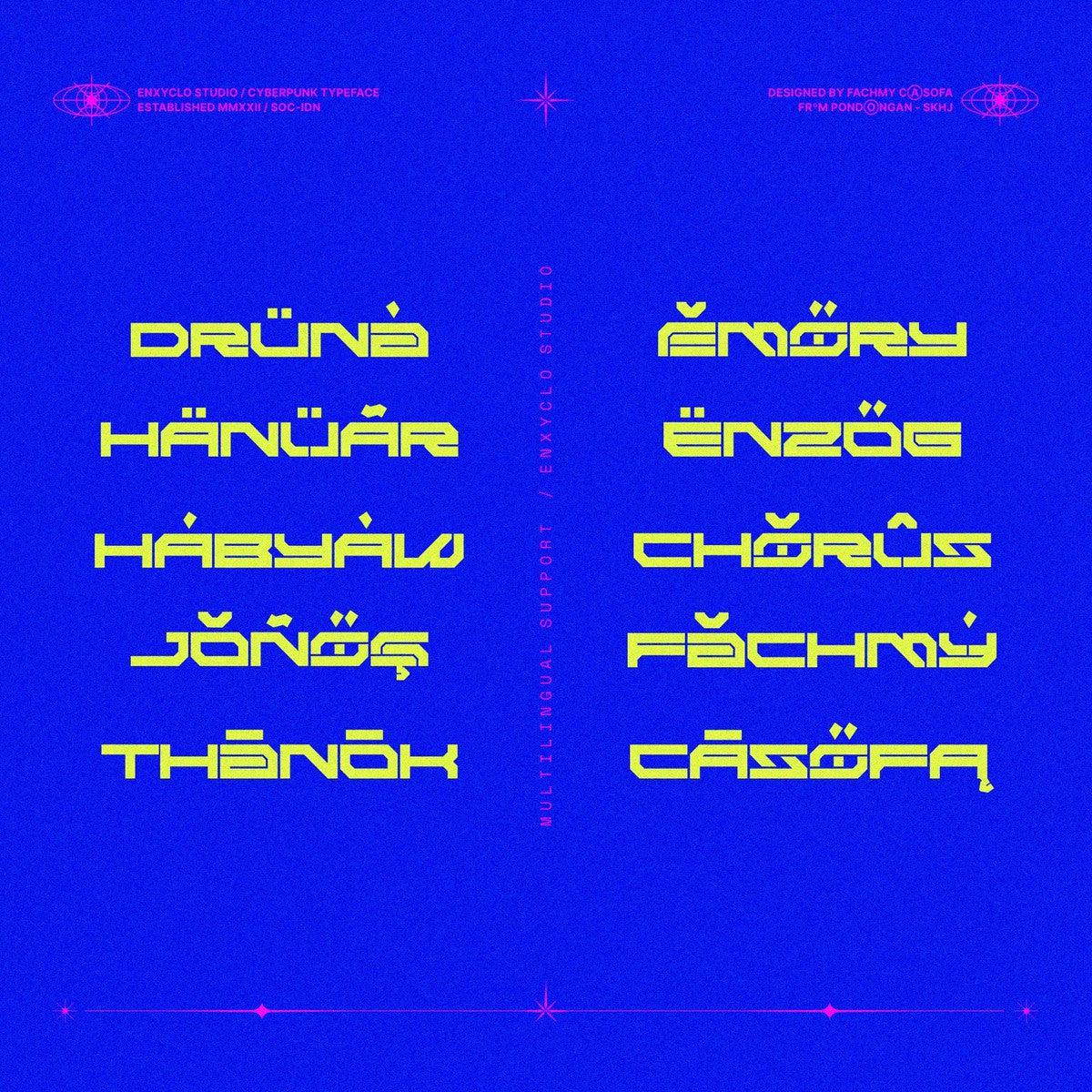NCL RABEGS - Cyberpunk Font