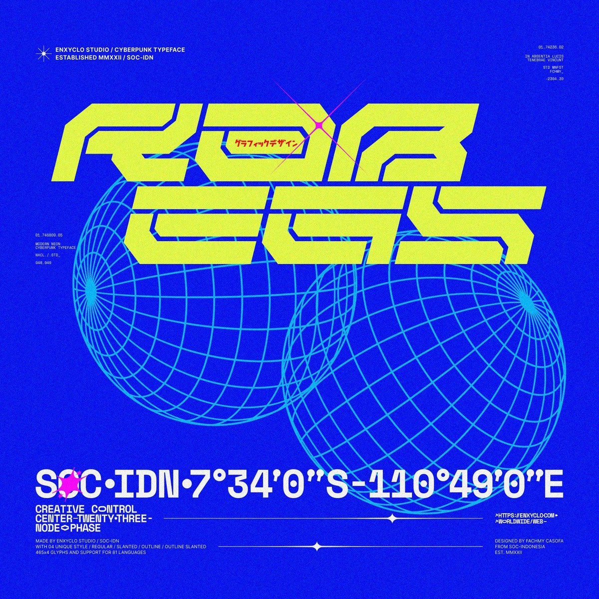 NCL RABEGS - Cyberpunk Font