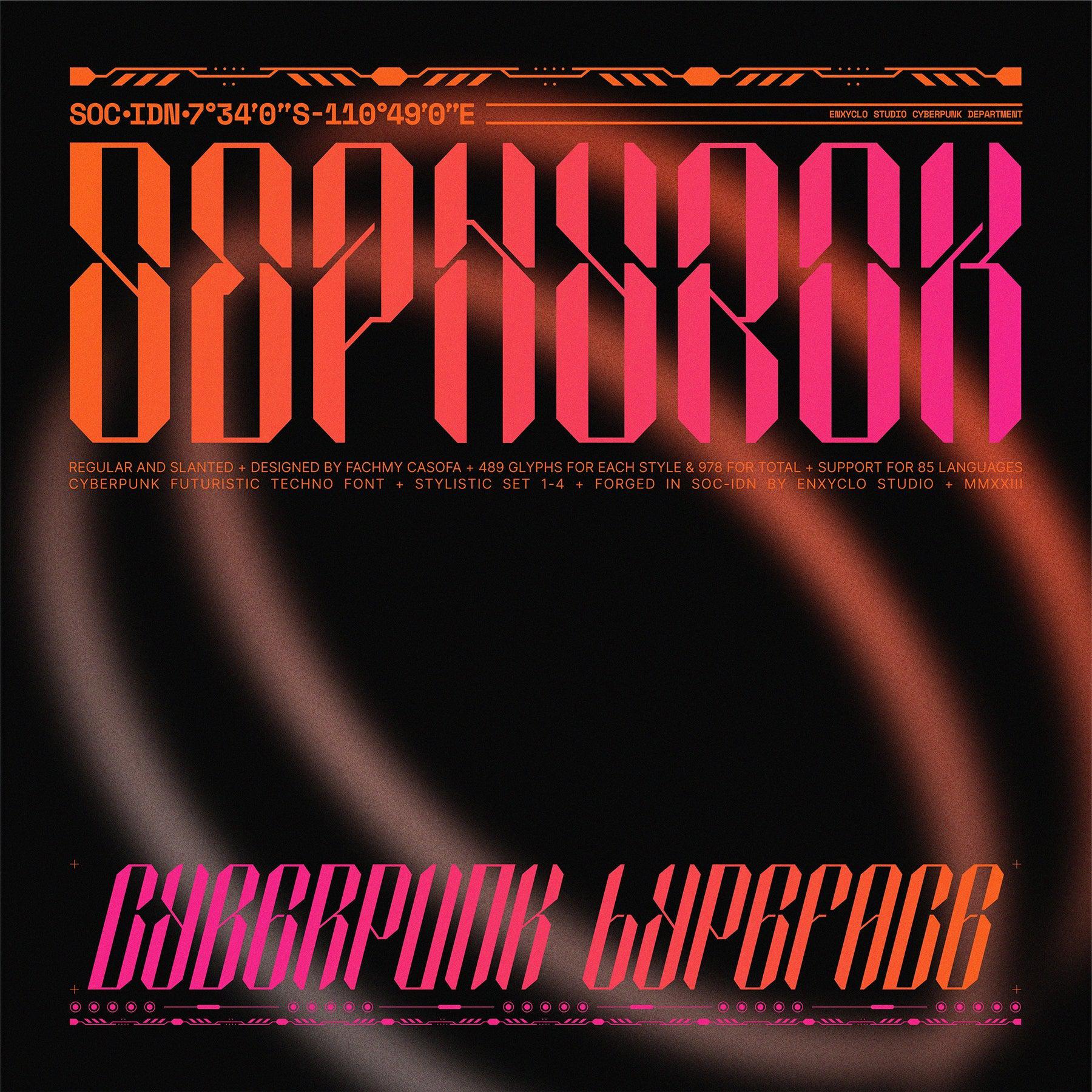NCL Sephyrok - Cyberpunk Futuristic Tech Condensed Font