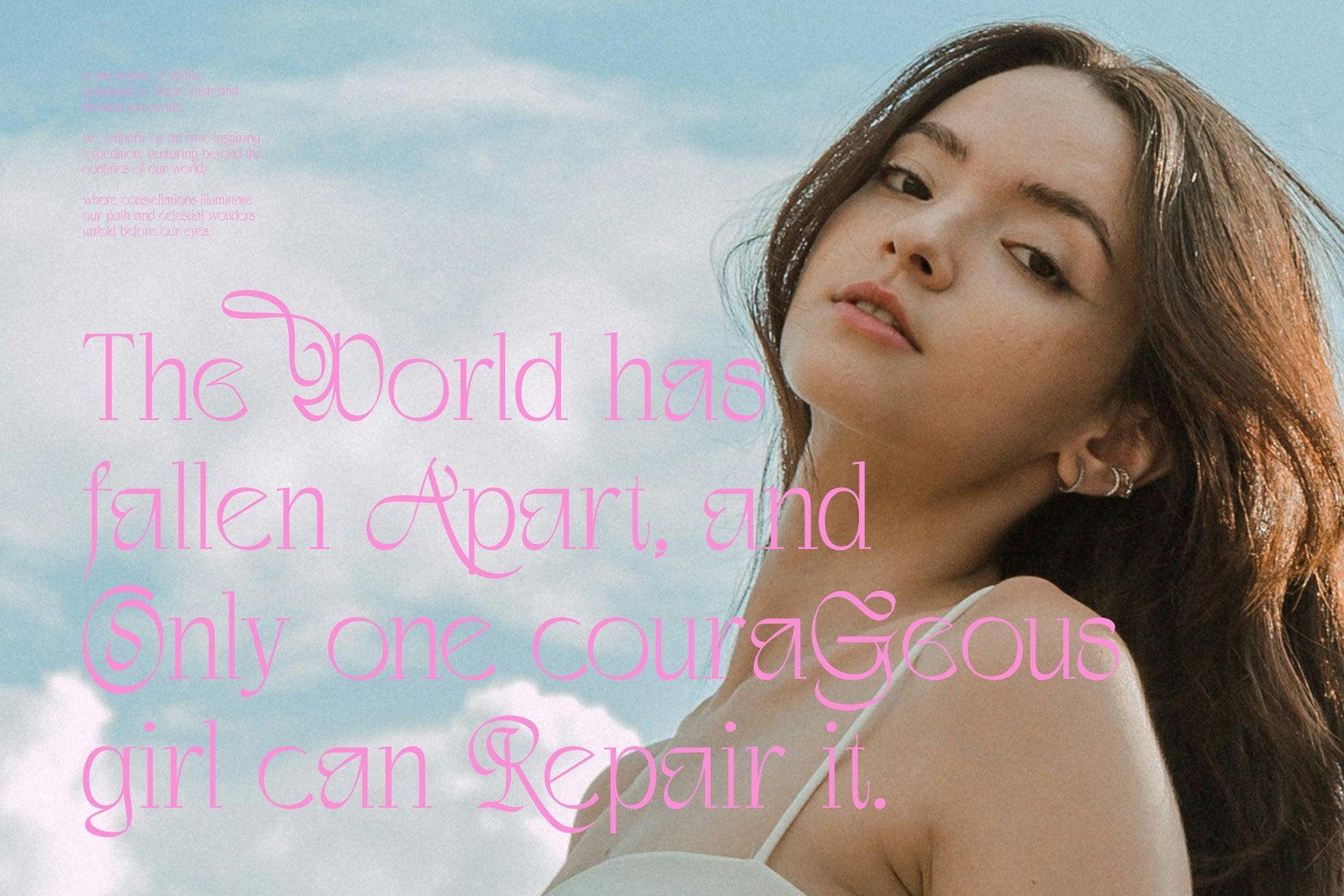 Negkomis - Ligature Serif Mixed with Experimental Script