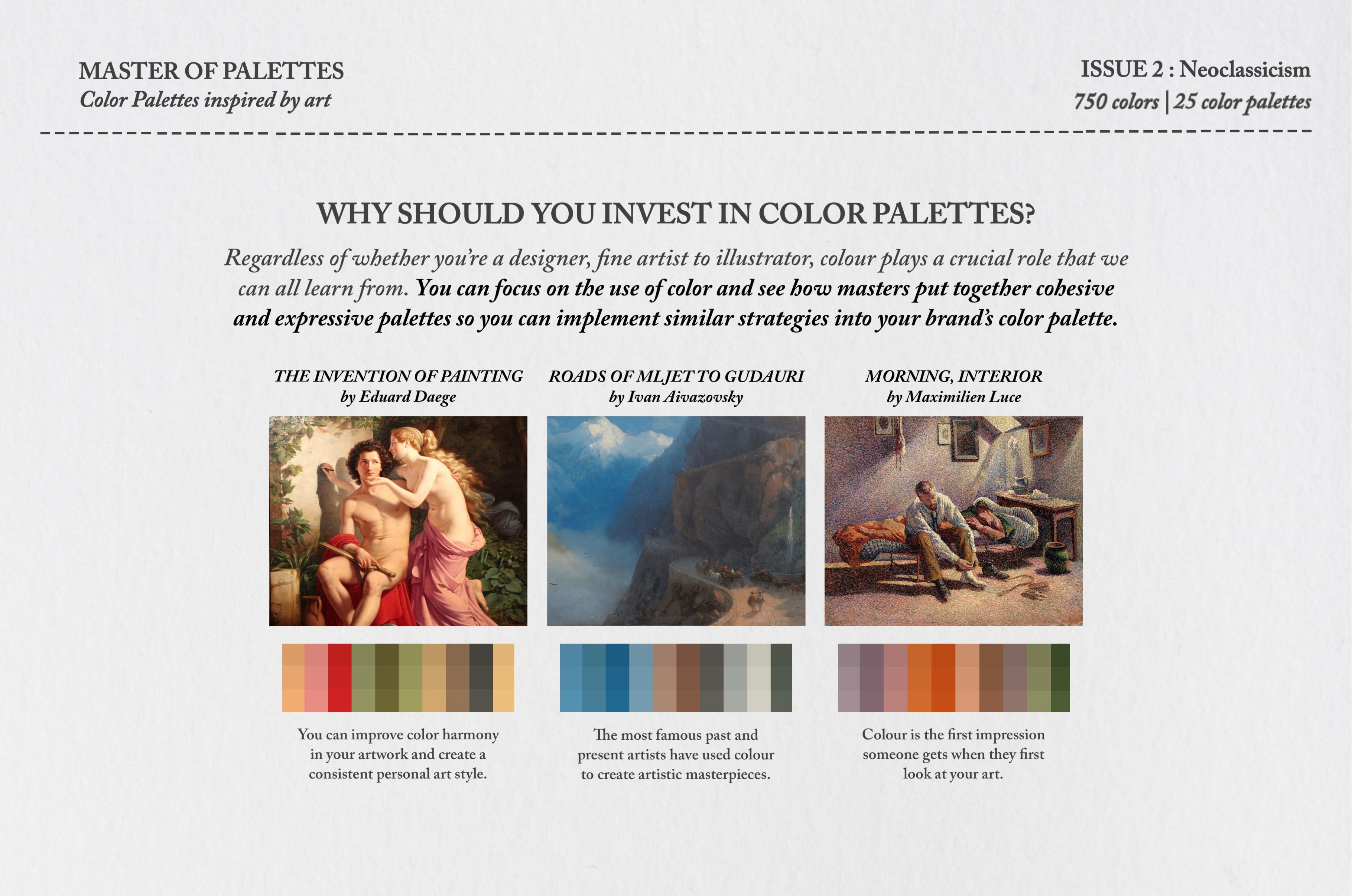 Neoclassicism Procreate Color Palettes