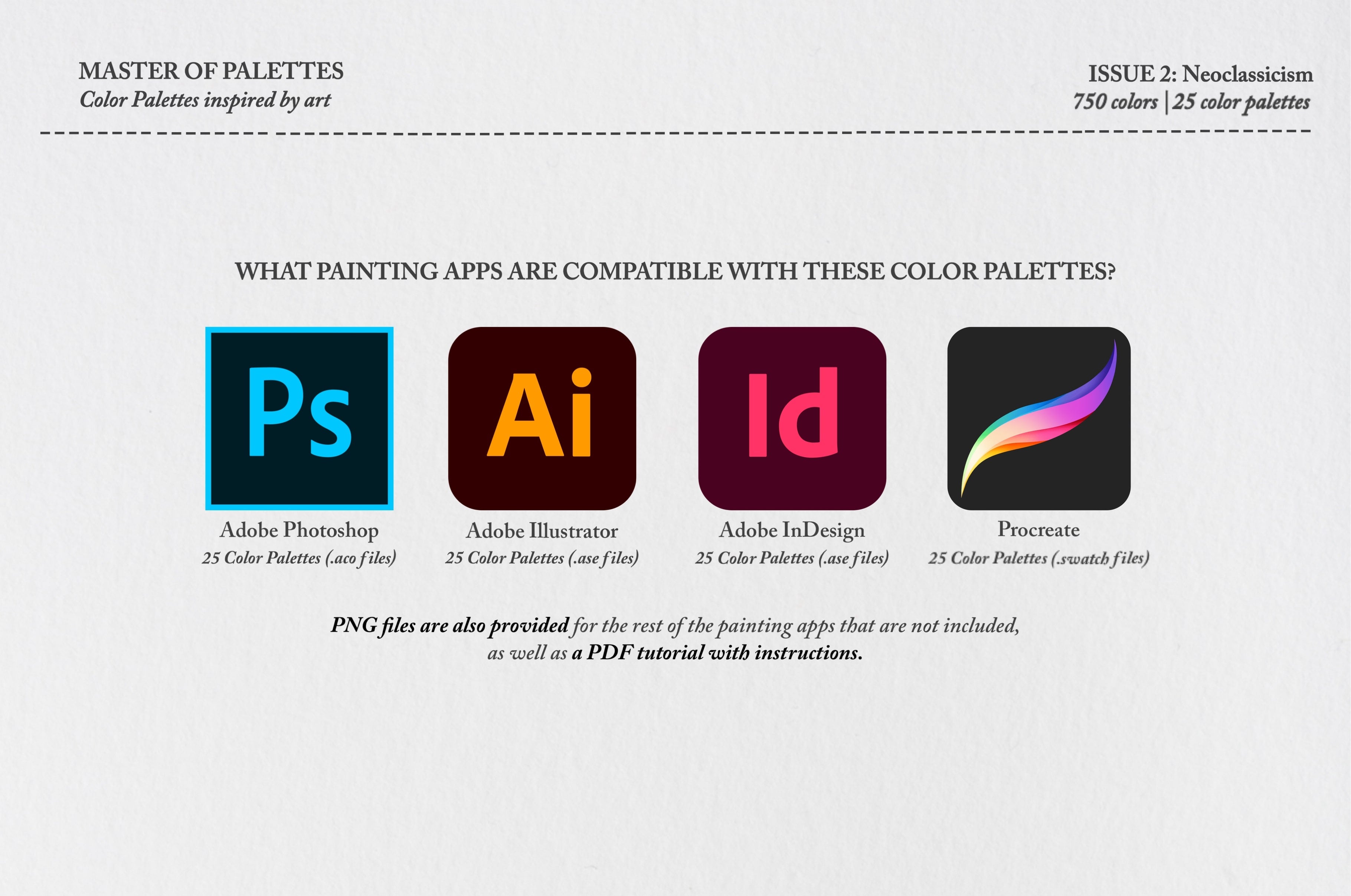 Neoclassicism Procreate Color Palettes