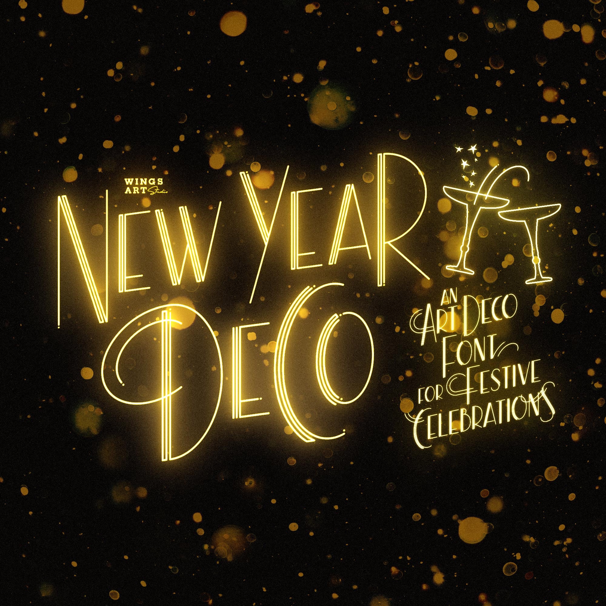 New Year Deco: An Art Deco Font for Festive Celebrations!