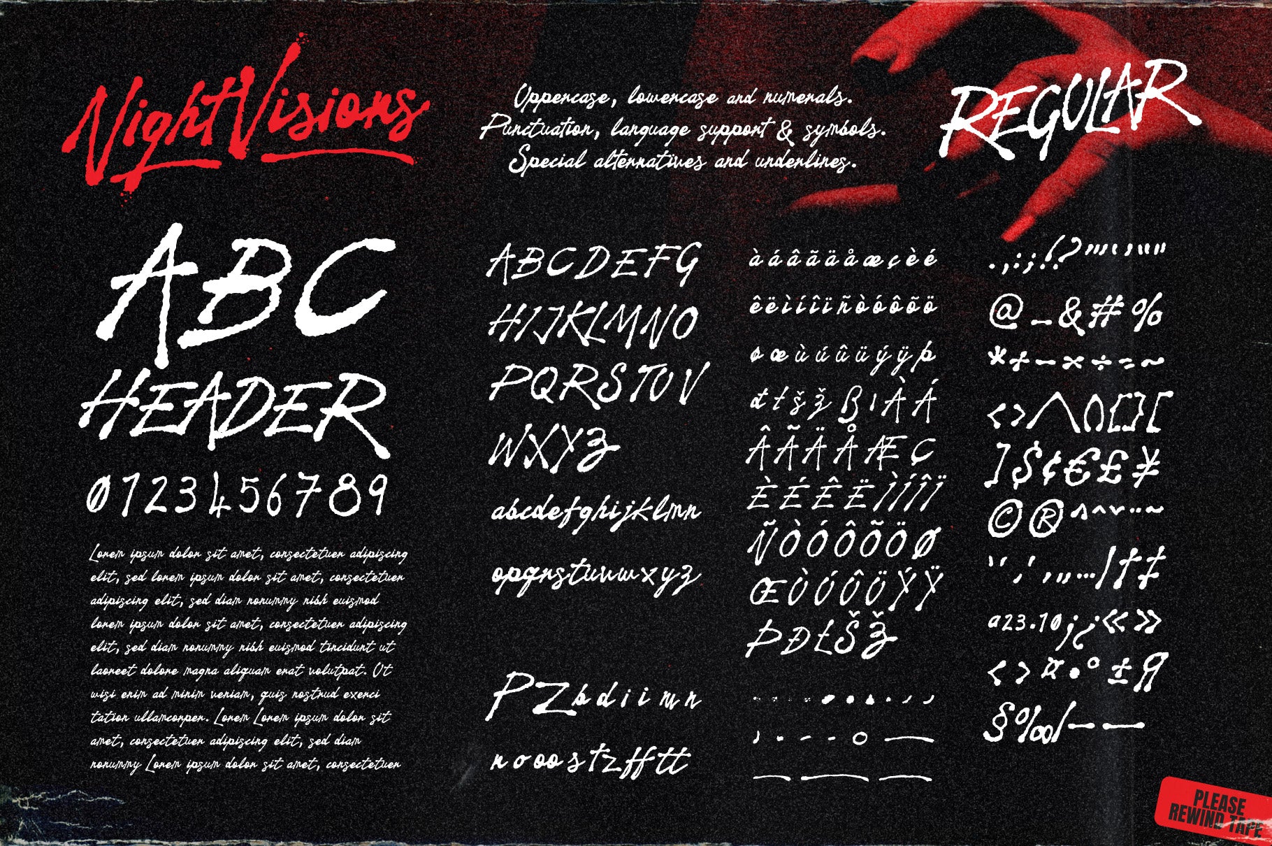 Night Visions: An Unsettling Hand-Drawn Brush Script Font