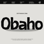 Obaho — Bold & Hand-Crafted Display Typeface