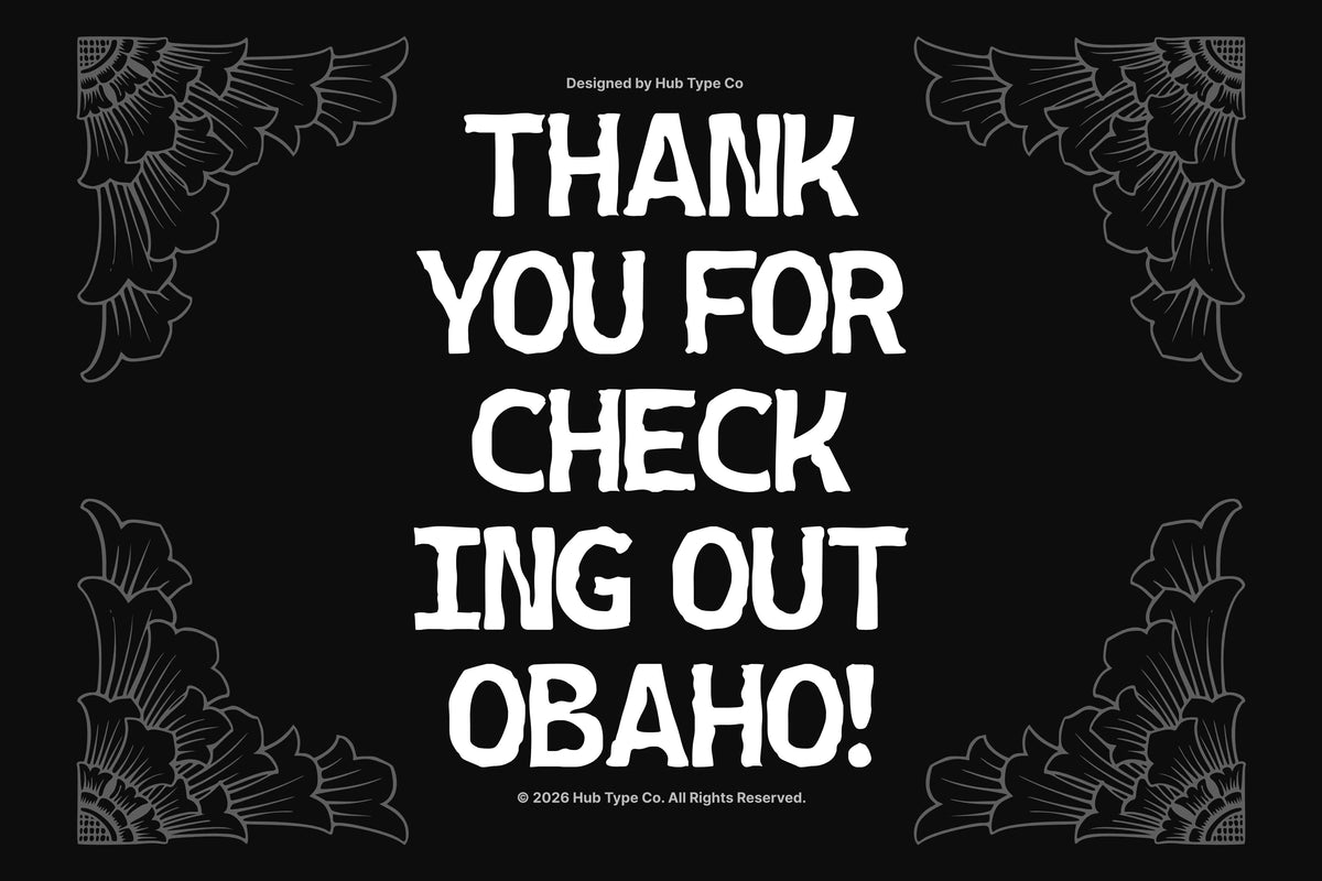 Obaho — Bold & Hand-Crafted Display Typeface by Hub Type Co, preview 10