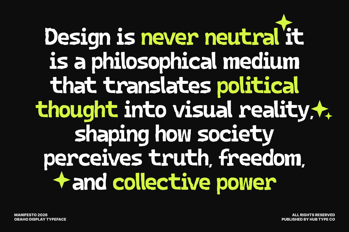 Obaho — Bold & Hand-Crafted Display Typeface by Hub Type Co, preview 6