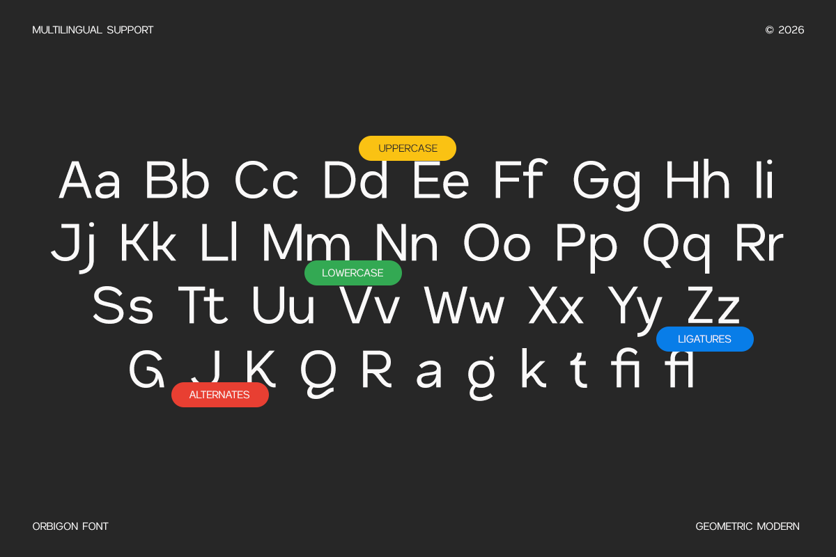 Orbigon - Geometric Corporate Sans Serif Font by Ragamkata Studio, preview 9