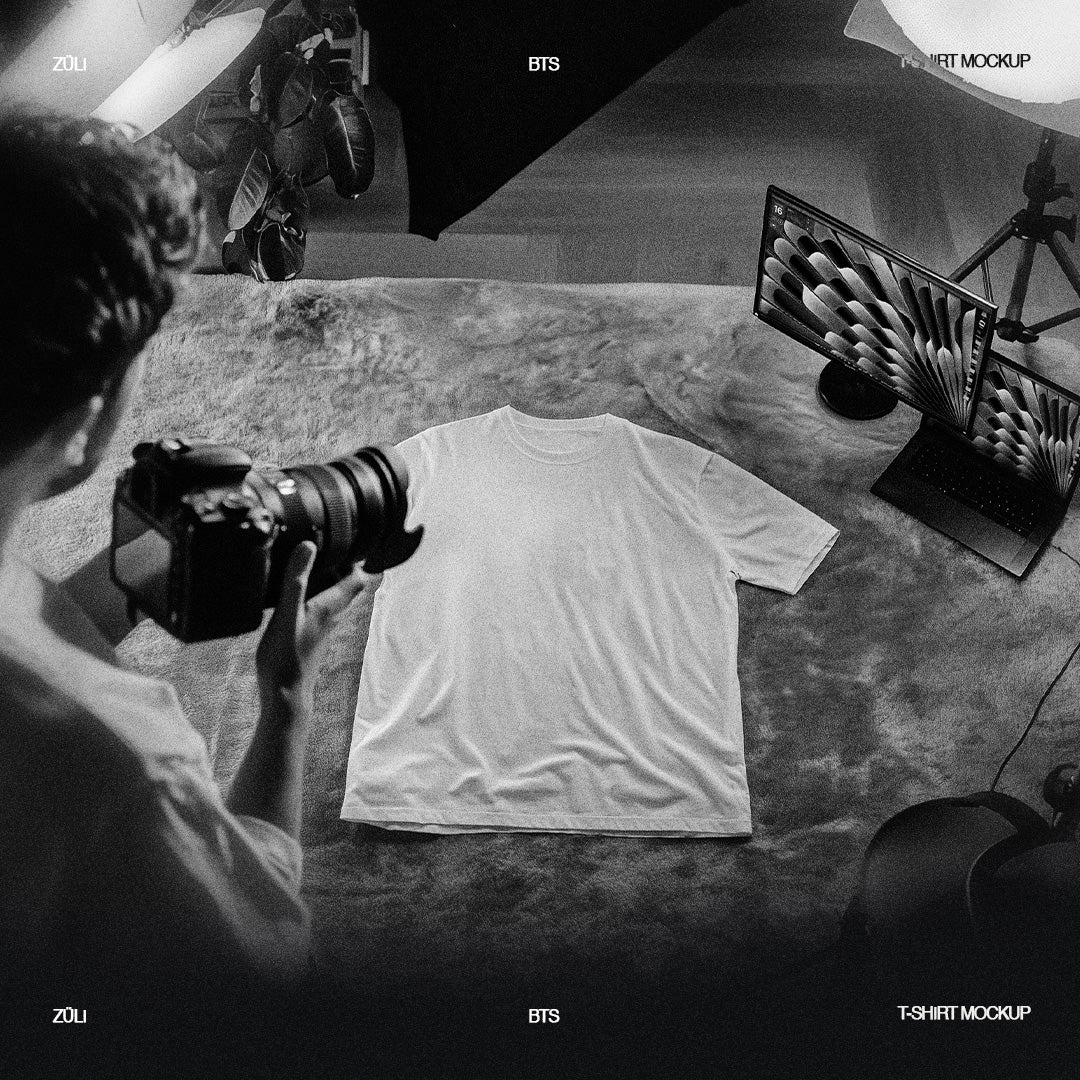 Oversized Realistic T-Shirt Mockup 5K