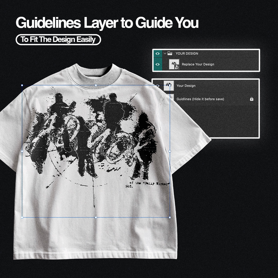 Oversized Realistic T-Shirt Mockup 5K