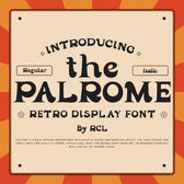 Palrome – Retro Groovy Display Font