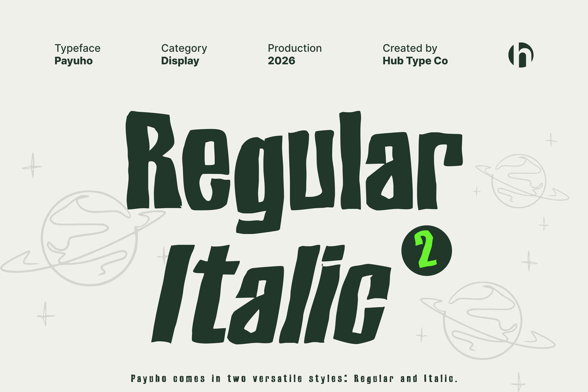 Payuho — Bold & Hand-Crafted Display Typeface by Hub Type Co, preview 4