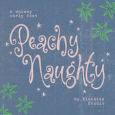 Peachy Naughty a Whimsy Curly Font