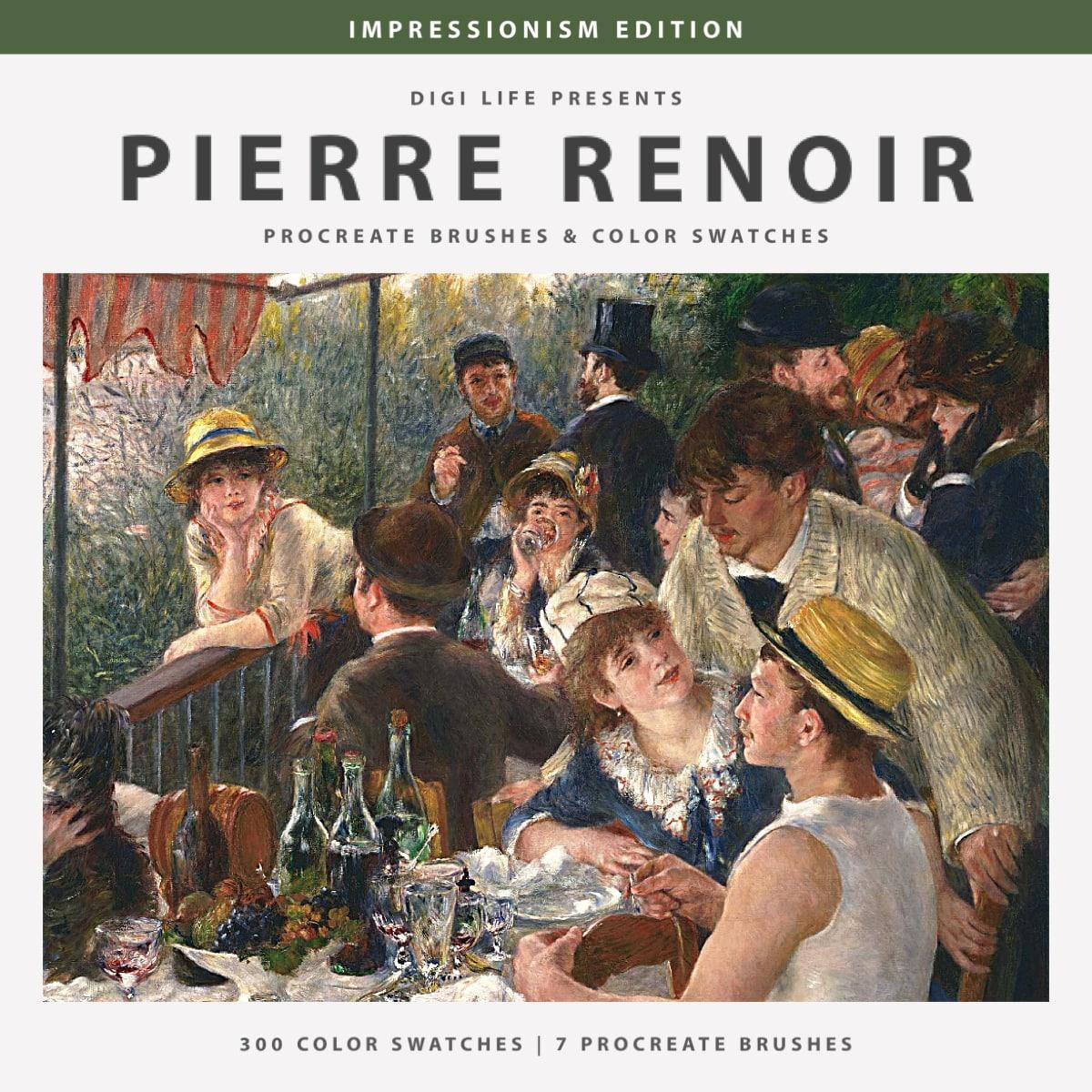 Pierre Renoir's Procreate Brushes & Color Palettes