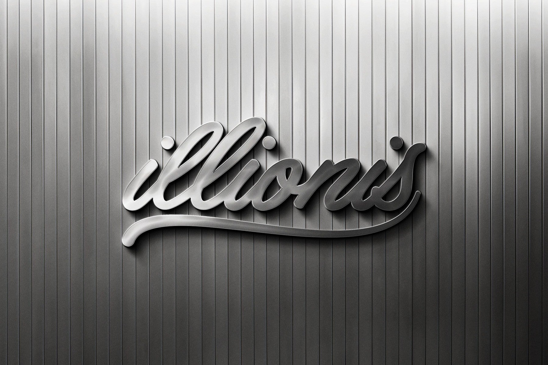 Polished Steel Logo Mockup