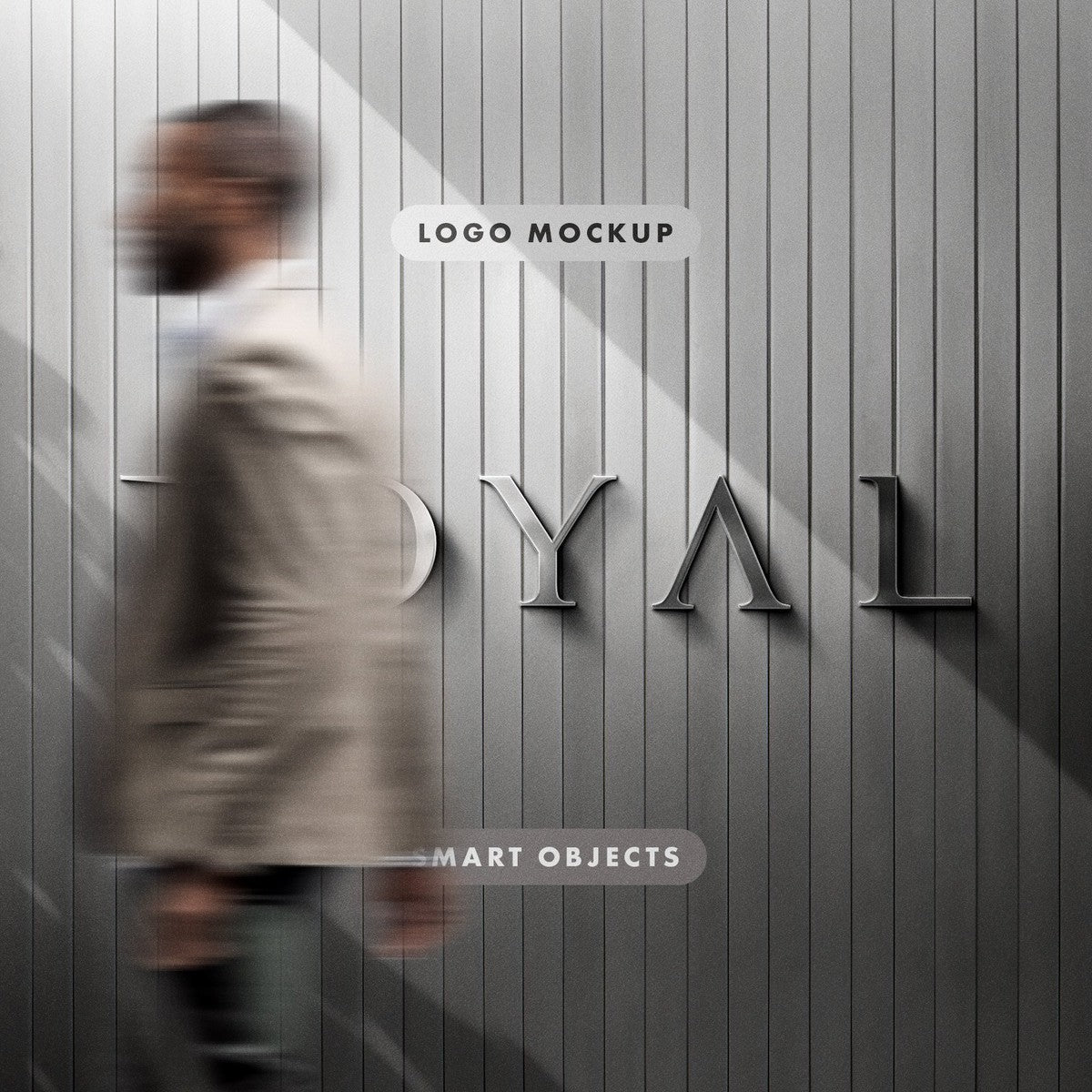 Polished Steel Logo Mockup