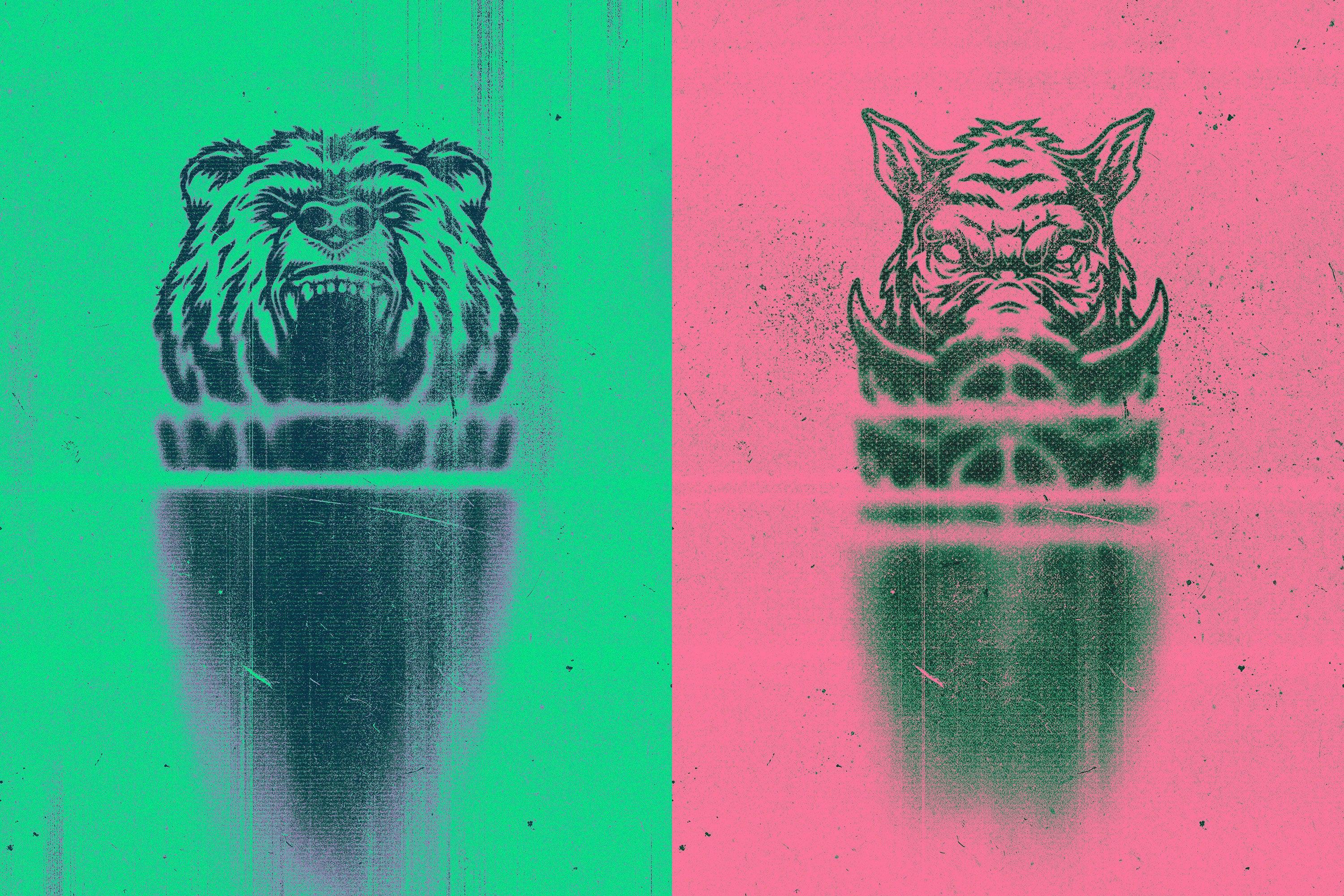 Printed Mess Text & Logo Effects