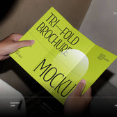 Realistic Trifold Brochure Mockup
