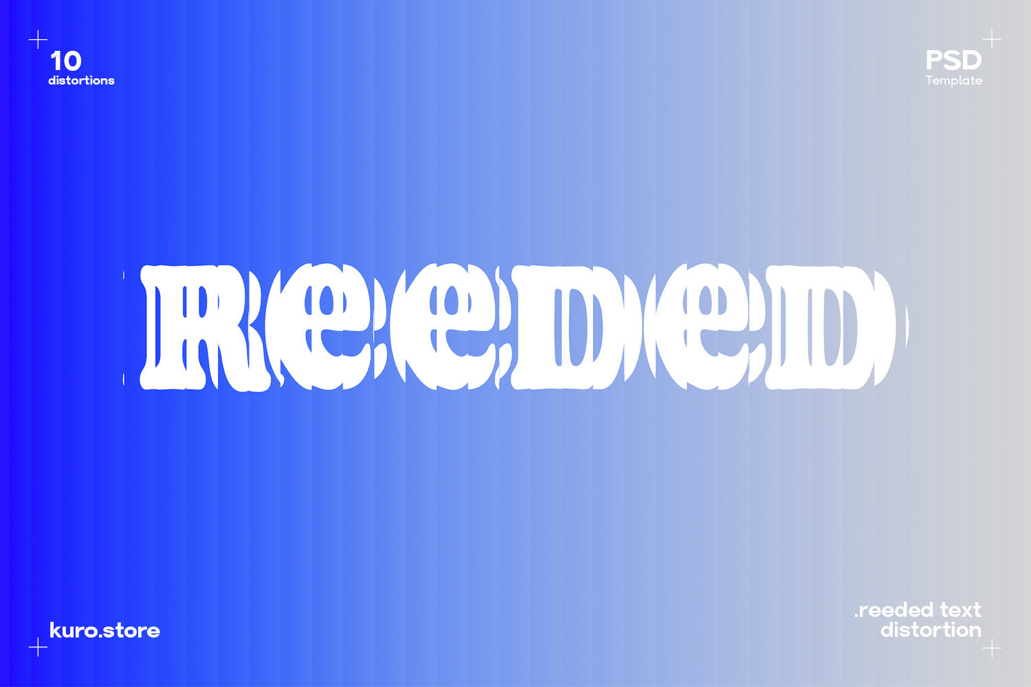 Reeded Text Distortion Effect