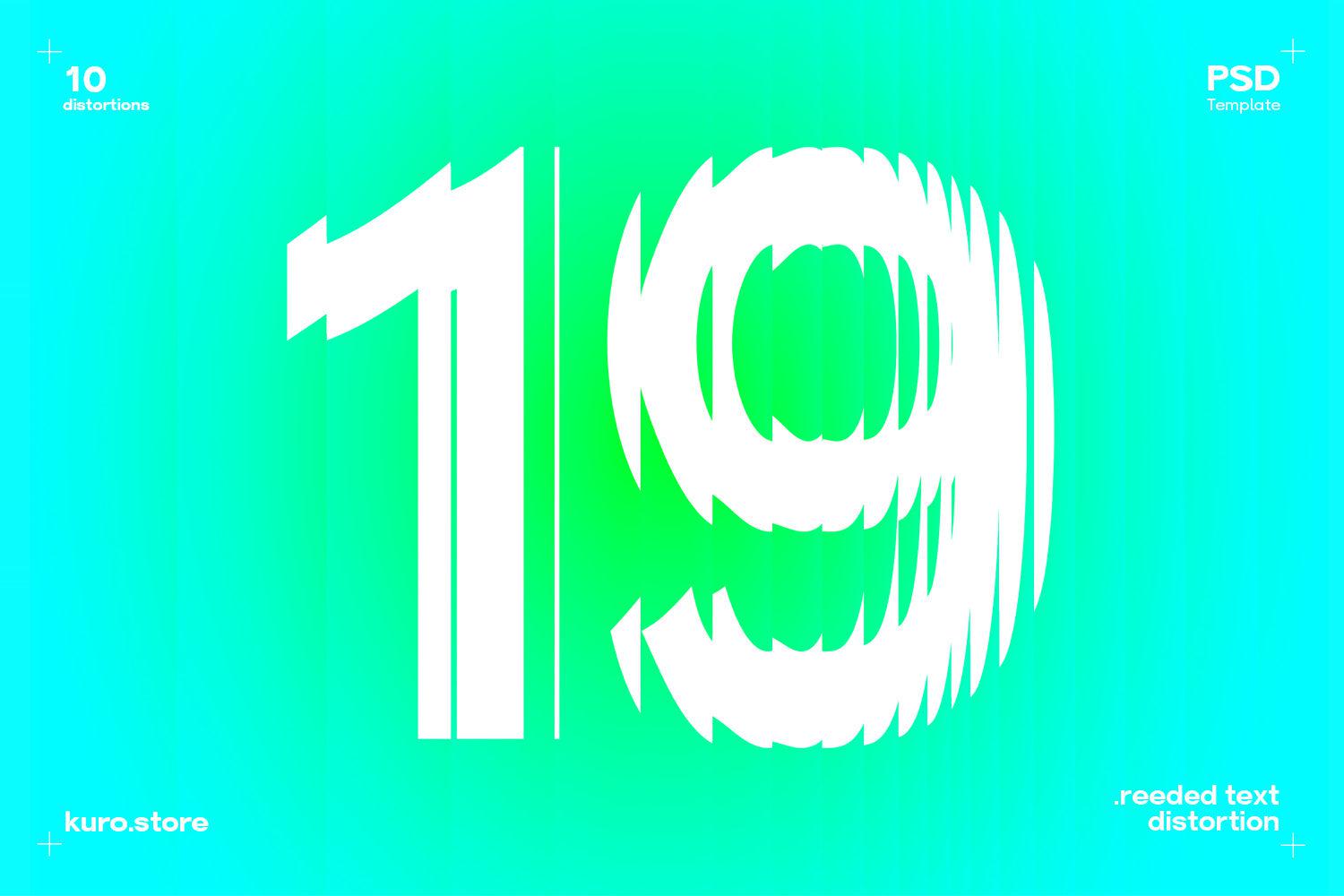 Reeded Text Distortion Effect