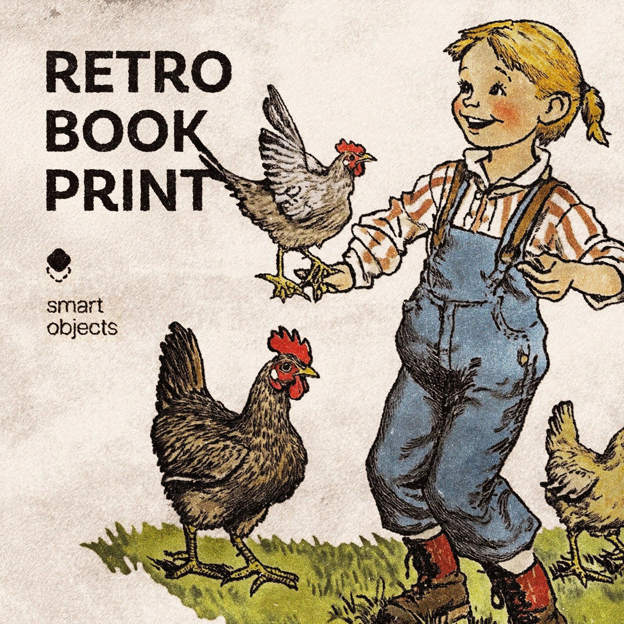 Retro Book Print Effect