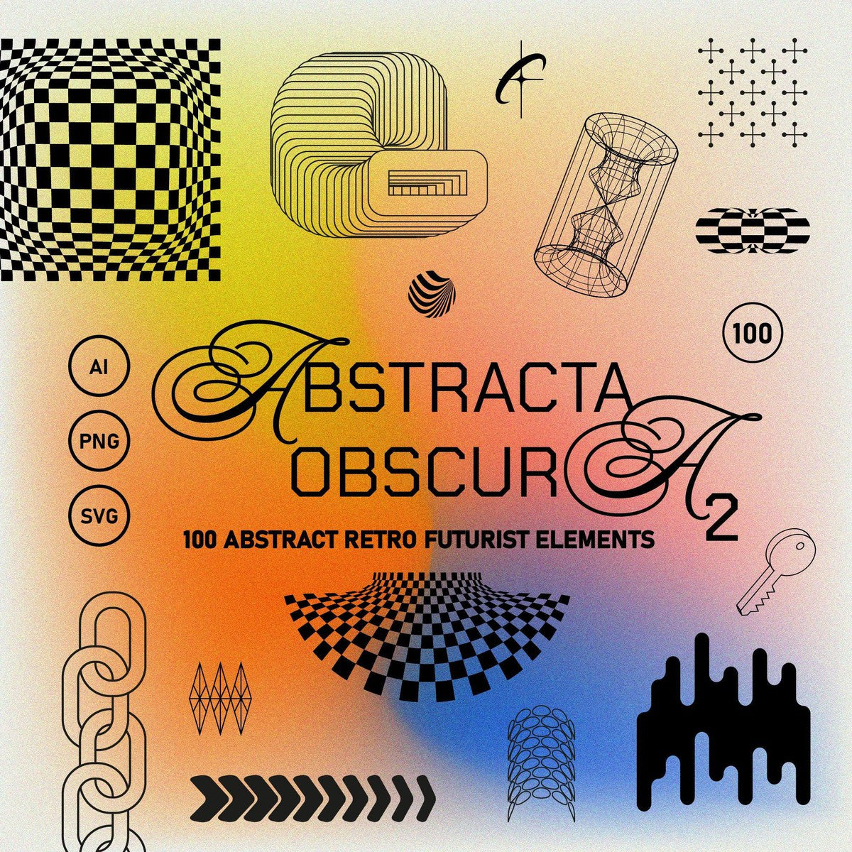 Retro Futurist Abstract Collection 2