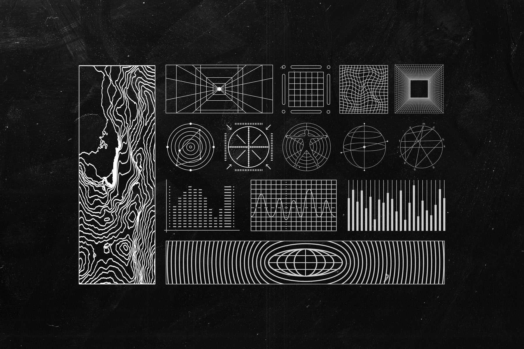 Retro-Futuristic Shapes Collection