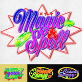 Retro Neon Airbrush Text Effect